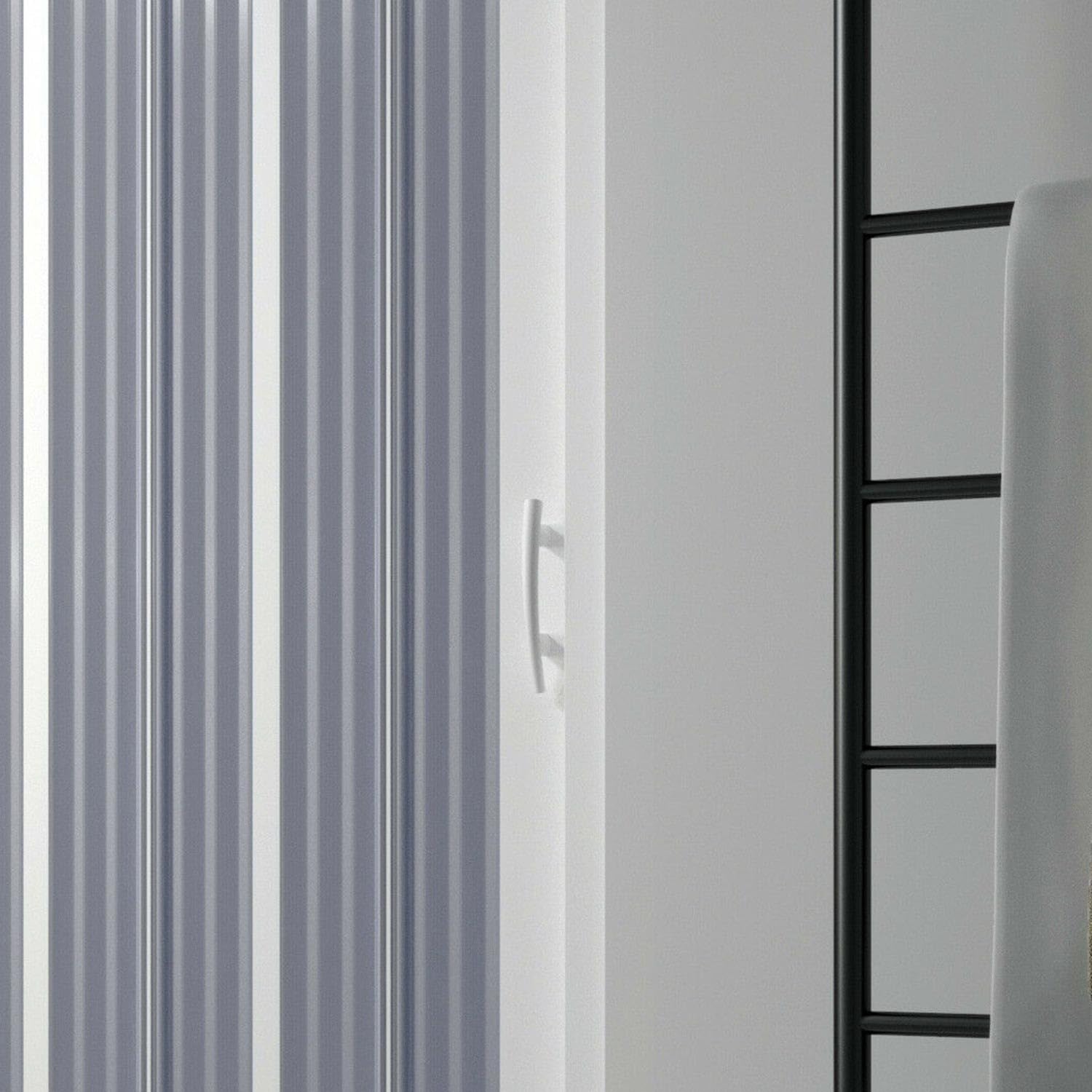 Forte Puerta de Bañera 170 cm en PVC Plegable con Apertura Lateral H 150 cm Color Blanco Mod. Flex