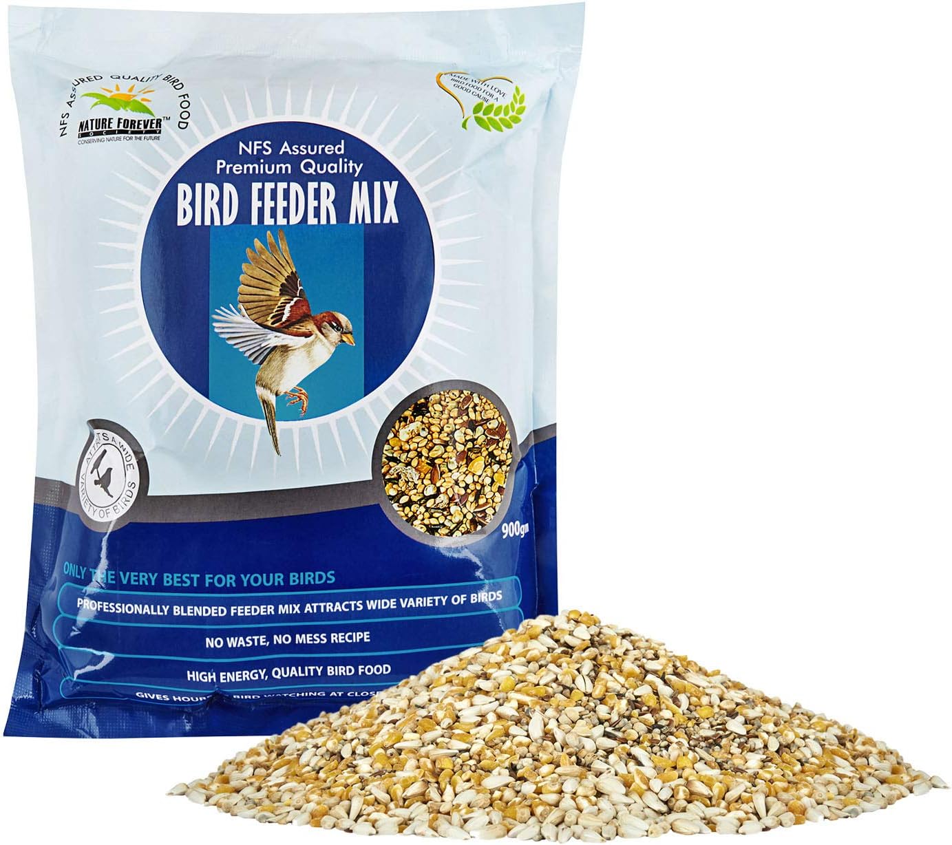 Bird Seeds Feeder Mix For All Life Stages, Millet, 900g, 1 Piece, All breed sizes