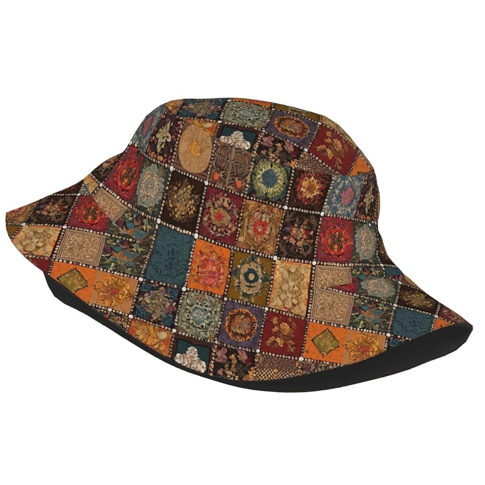 無料配送 ◆clor ◆ FRILL BUCKET HAT WTTRAEHHM (African Style Patchwork) Outdoor Bucket Hat