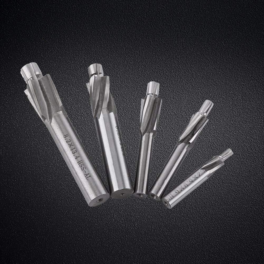 Jadeshay Fraise En Bout, Fraises à lamer M3 M4 M5 M6 M8 Fraises HSS pour l'usinage CNC de l'aluminium, du cuivre et de l'acier