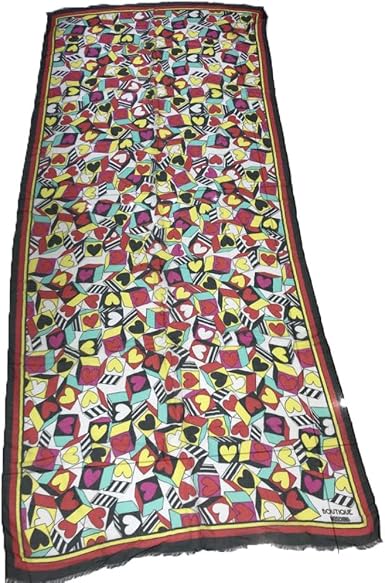 Moschino Stola foulard fantasia cuori colorati : Amazon.it: Abbigliamento
