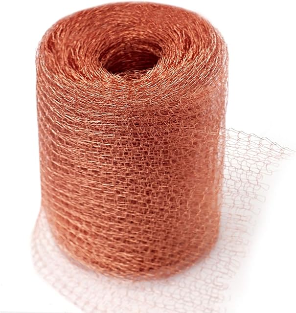 GERAWOO Pure Copper Mesh Rodent Pest Control, 20 Feet Fine Wire Mesh Roll for Mouse Hole Filler, Rat Snail Slug Deterrent & Trap for Indoors, Garden