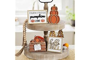 5PCS Fall Decorations for Home: Stacked Pumpkins Fresh Farmhouse Decor