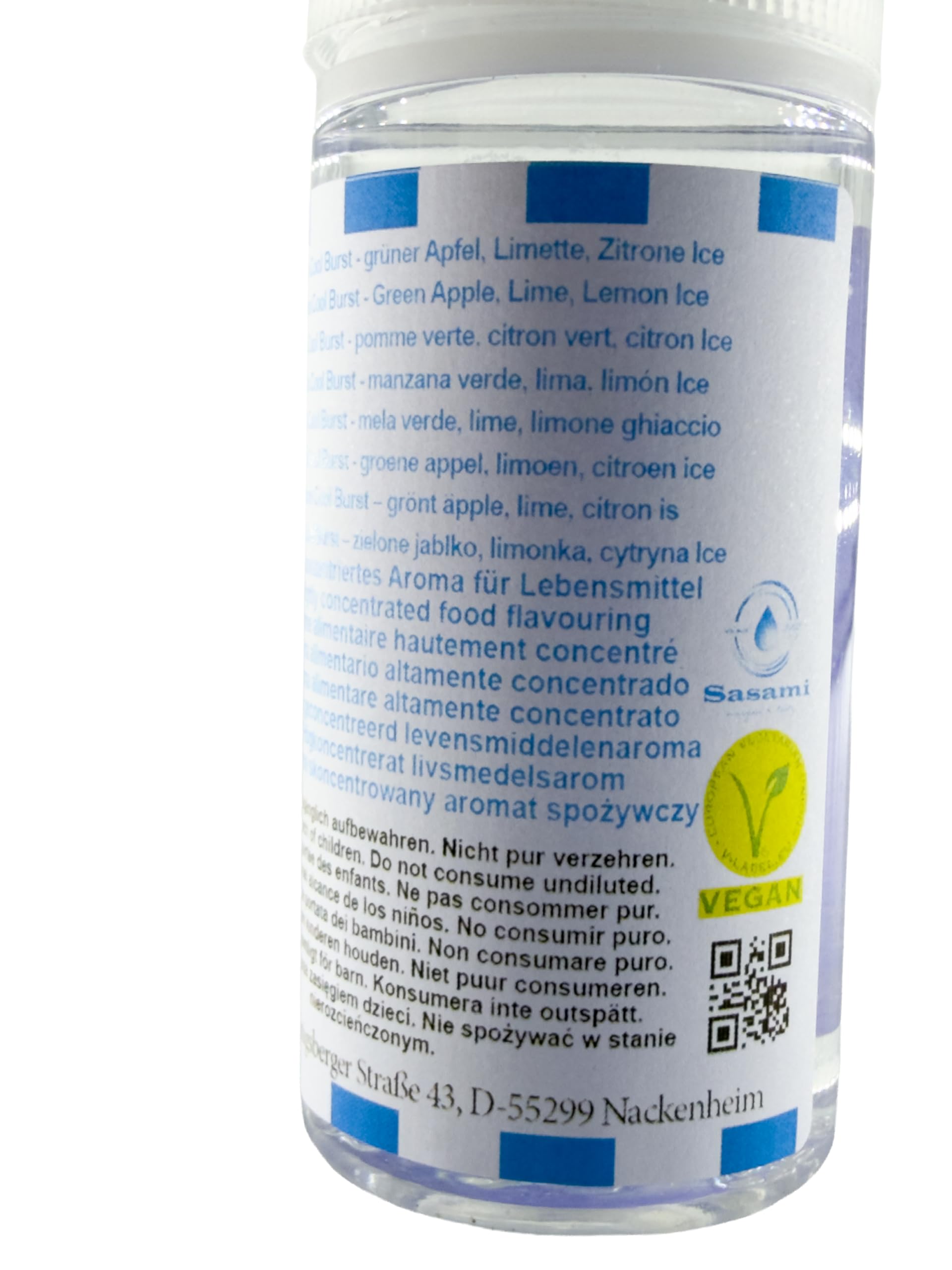 Citrus Cool Burst - grüner Apfel, Limette, Zitrone Ice Aroma Konzentrat - Vegan - Sasami - 100ml