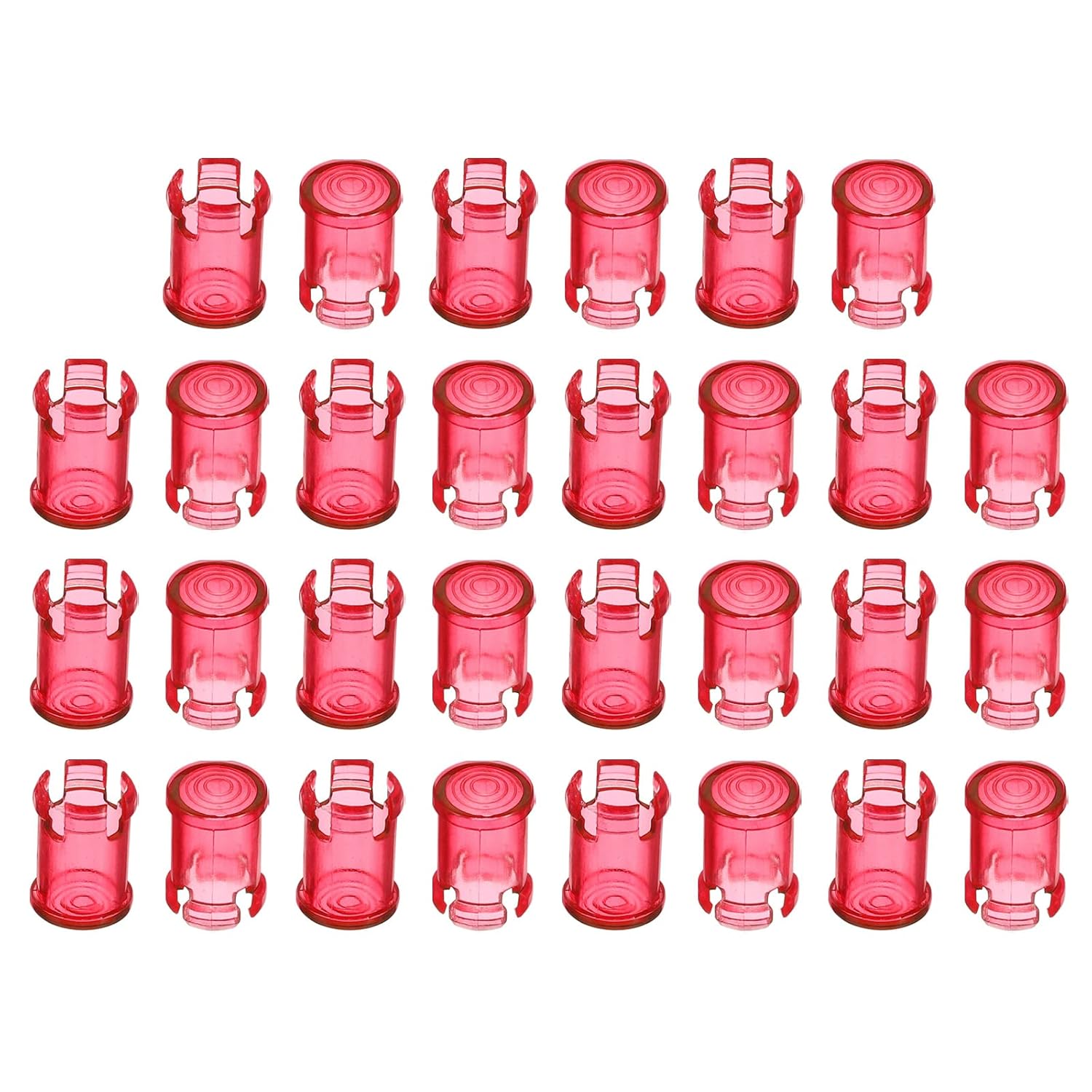 PATIKIL 5mm Emitting Diode Holder, 30 Pack LED Holder Clip Mounting Bracket Socket Cap for Lamp Bulb Bezel Mount Panel LED Display, Red