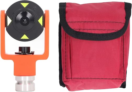 Mini Prism System, 0mm 30mm Offset Fog Surveying Mini Prism Accurate Detection Copper Coated Bright Side Bubbles for Engineering