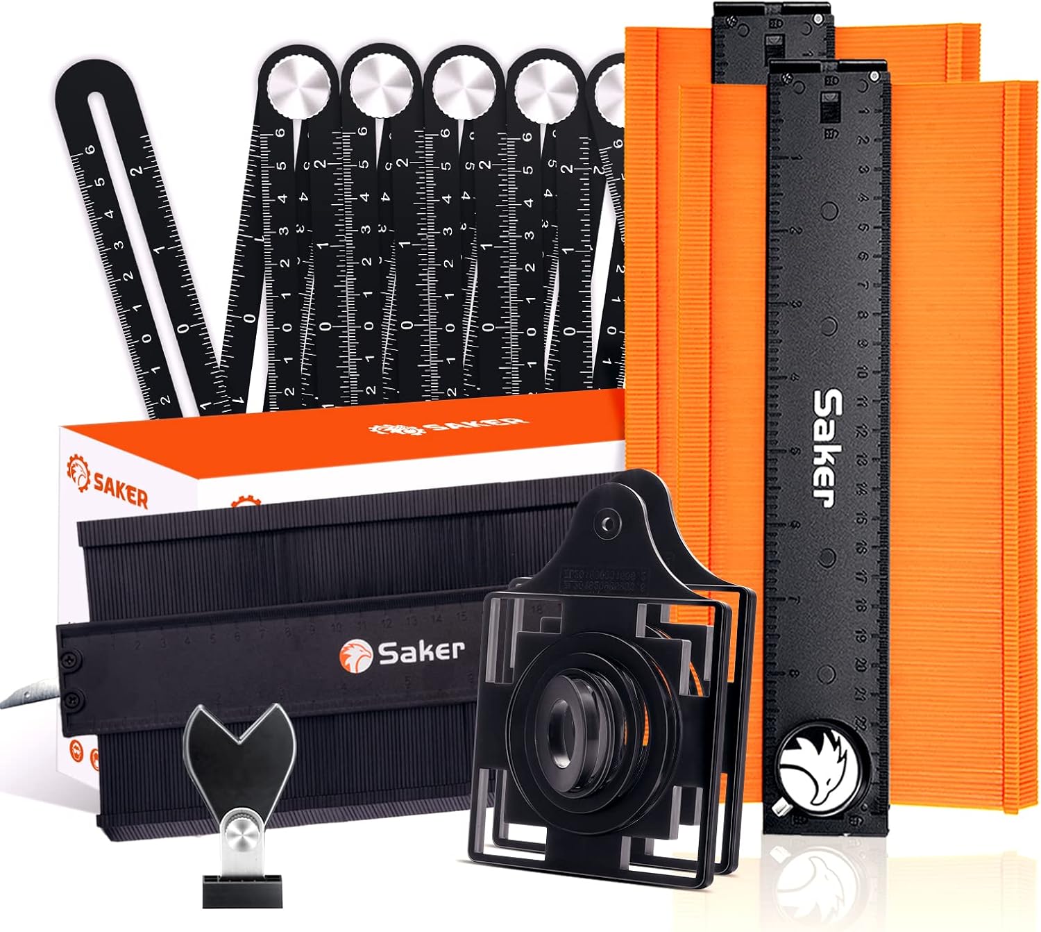 Saker Contour Gauge Profile Tool(10INCH)+Saker Contour Gauge Profile Tool(Connection Package