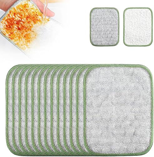 Miniatura 9 de Trapos de alambre multiusos para lavar platos húmedos y secos, 2026 almohadillas de metal reutilizables para fregar, paños de esponja, toallas de 10