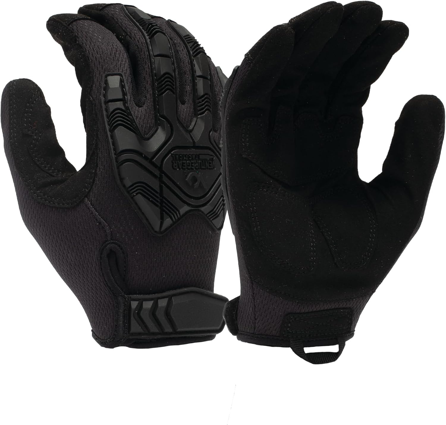 Venture Gear Tactical Heavy Duty Impact TPR Adjustable Operator Gloves Touchscreen Coyote Brown Medium