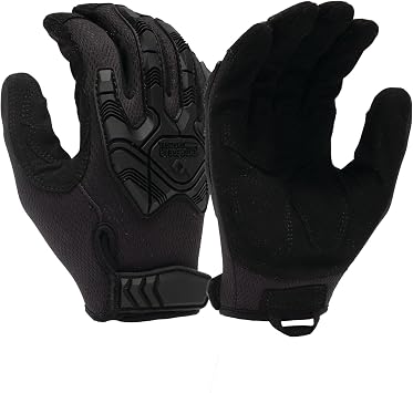 Venture Gear Tactical Heavy Duty Impact TPR Adjustable Operator Gloves Touchscreen Blackout 2X Large