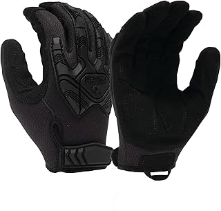 Venture Gear Tactical Heavy Duty Impact TPR Adjustable Operator Gloves Touchscreen Coyote Brown Medium