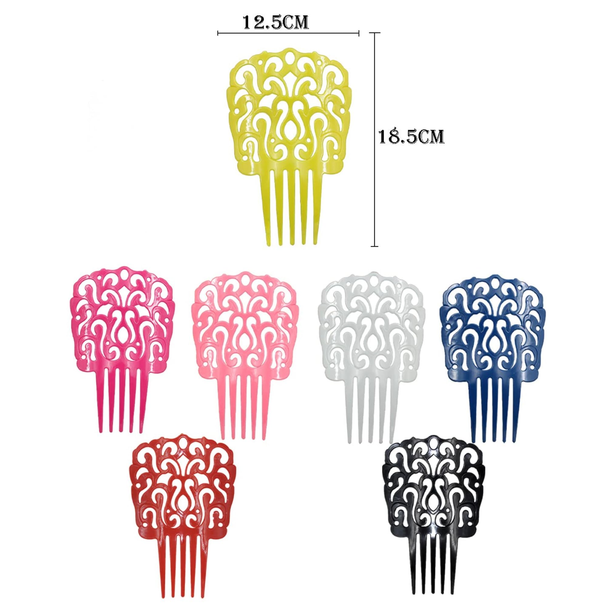 Pettine Fiamminga Grande con Fiore per Capelli Donna - Set 2