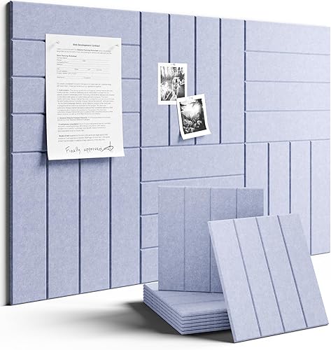 Miniatura 78 de FLUXYNARA - Tablero de anuncios de fieltro 48 x 36 pulgadas, alternativa al corcho, paquete de 12, 70 lengüetas adhesivas, panel de pared grueso