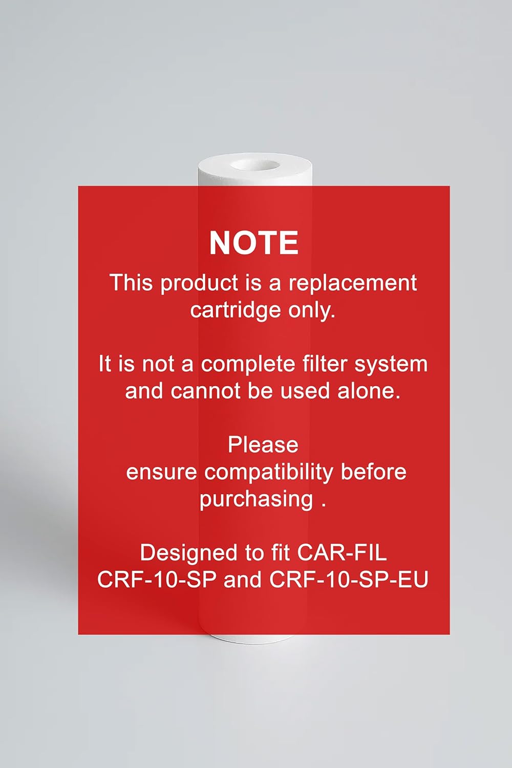 CAR-FIL 10" Sediment Filter Cartridge | 5 Micron Polypropylene | Fits RV, Boat & Home Systems (1)