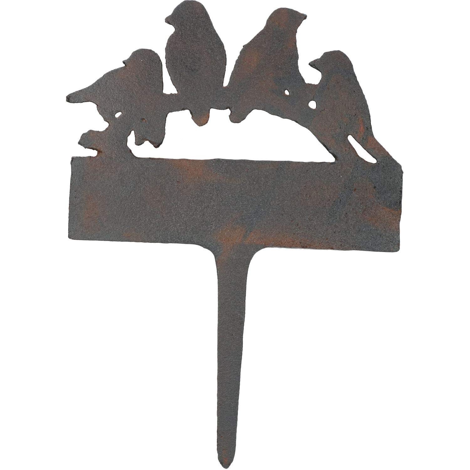 Plaque Fonte 'Ne Pas Marcher Sur L'Herbe' - Déco Jardin 26x25cm Style Rustique