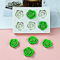 Vista 6 de Molde de silicona de flor de rosa de 6 cavidades, molde de chocolate para fondant, modelo de resina de arcilla, herramienta de decoración