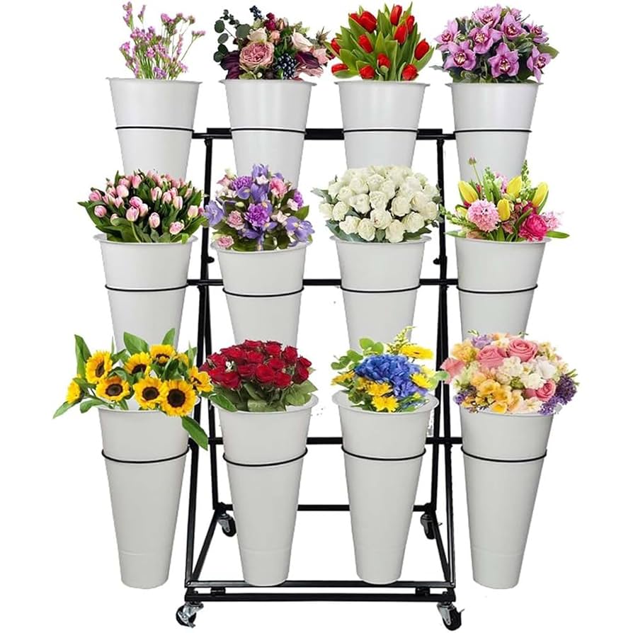 Amazon.co.jp: 車輪付きフラワーディスプレイスタンド、フラワー