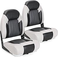 Vista 8 de Asiento plegable para barco Deluxe con respaldo alto marino, tornillos de acero inoxidable incluidos