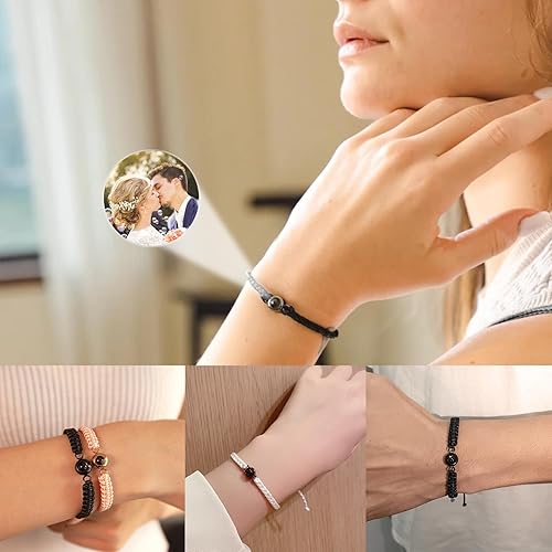 Miniatura 6 de Pulseras de fotos personalizadas, pulsera de proyección con imagen en el interior, pulsera personalizada para niñas, niños, mujeres, hombres,