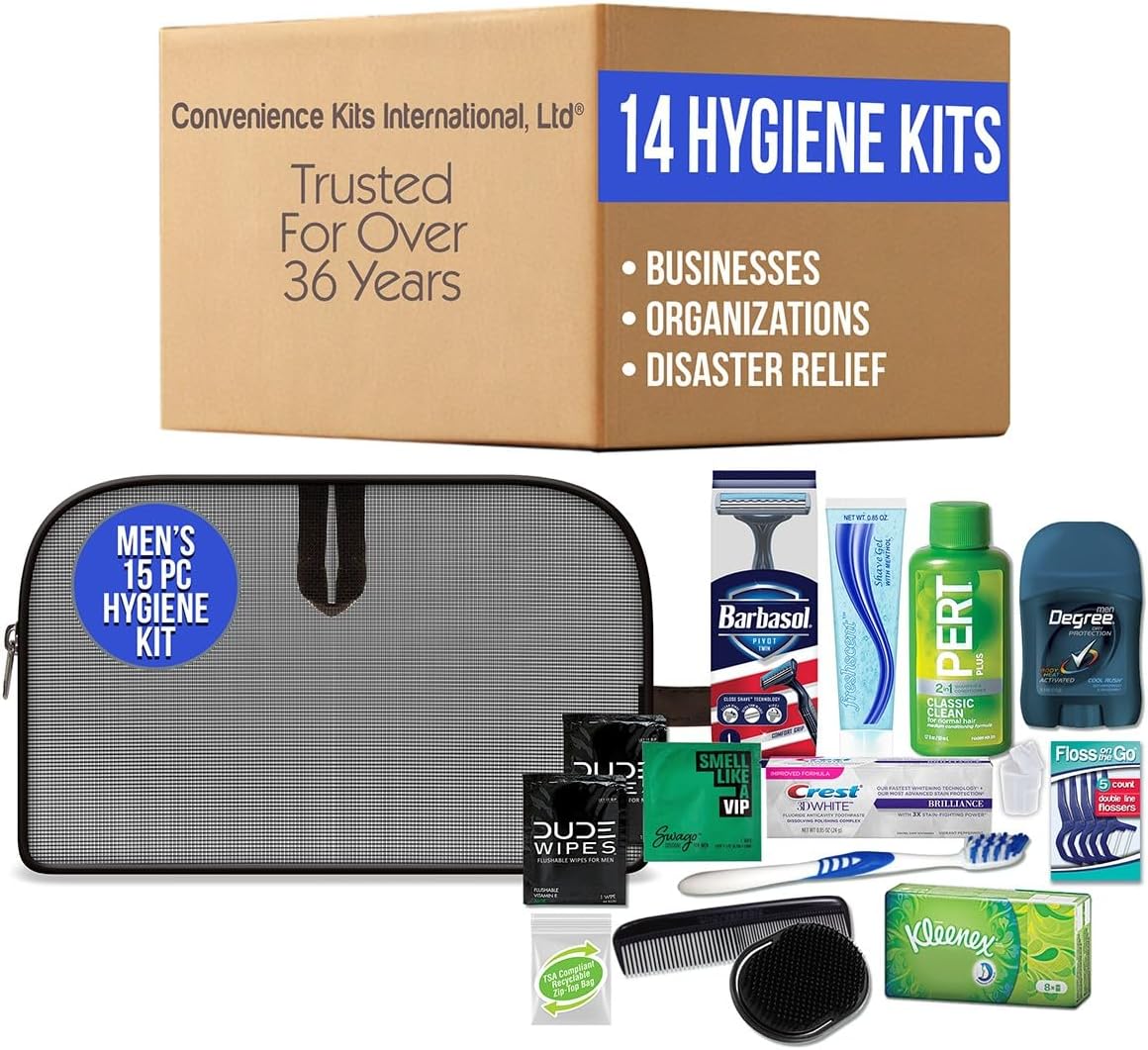 Convenience Kits International Men’s Premium 15-Piece Assembled Travel Kit Featuring: Gillette and Barbasol view 2