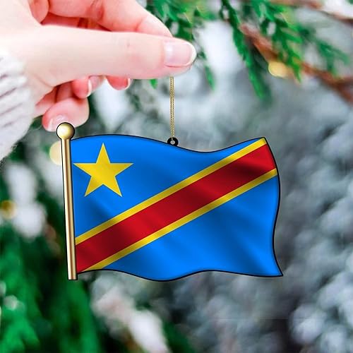 Vista 82 de Adorno acrílico de Navidad de Filipinas, decoración de árbol de Navidad, adorno de Navidad nacional para niños, bandera de Filipinas, banderas