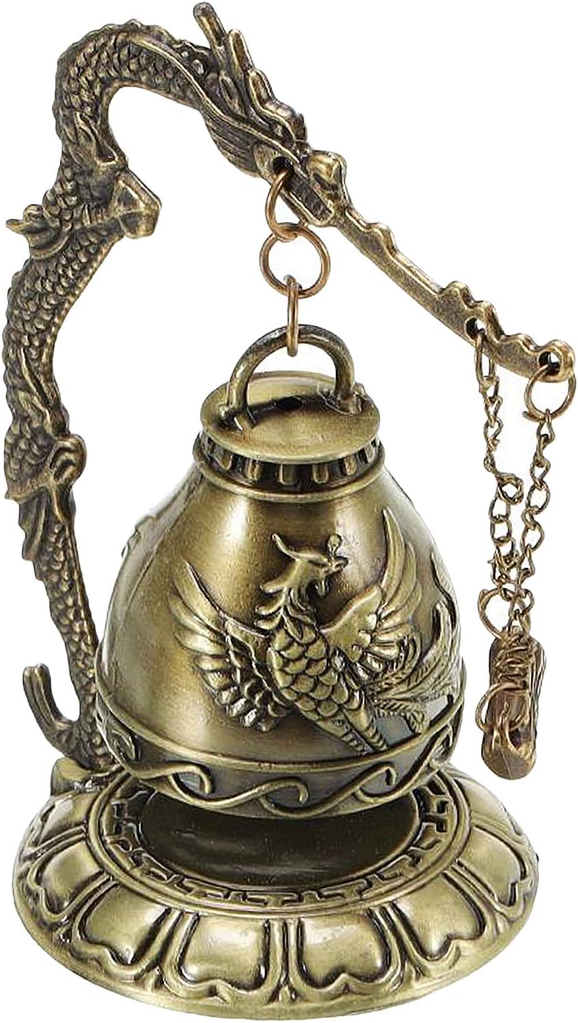 Lucky Traders Dragon Fengshui Bell Good Luck Bless for Home Desk Decor Phoenix