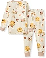 Vista 2 de Burt's Bees Baby Conjunto de Pijama de 2 Piezas para Niños con Camiseta de Manga Larga y Pantalones de Algodón Orgánico