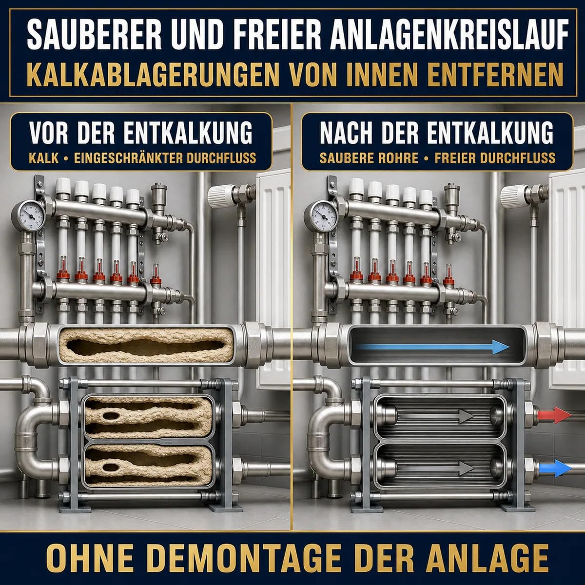 Entkalker Entkalker Waschmaschine 10 L – löst Kalk & Mineralablagerungen, für Heizung & Geräte