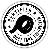 Vista 1 de Certified Duct Tape Technician Sticker, Funny Hard Hat Sticker, Caution Stickers, Danger Sticker, Water Assitant Die-Cut Vinyl Funny Decals for