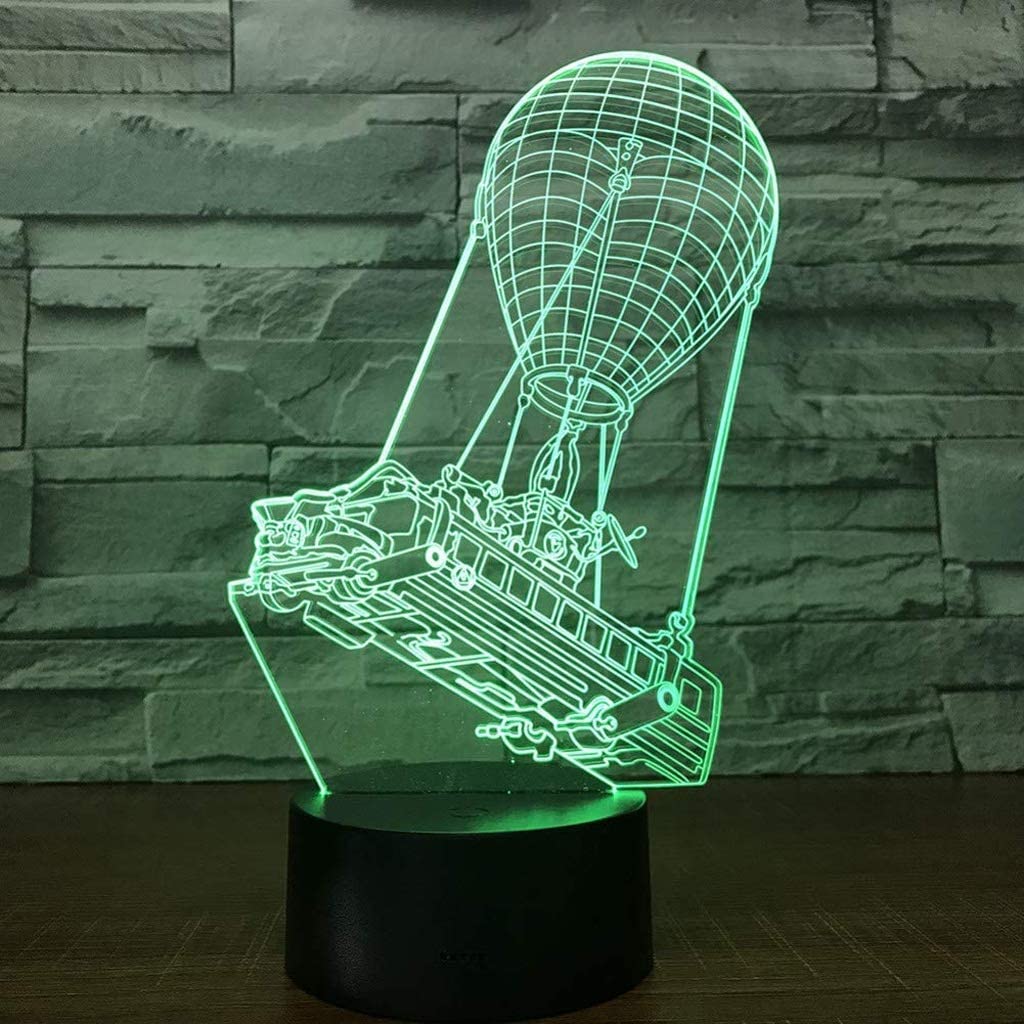 3D kolorowa lampka nocna USB, sypialnia kreatywna lampka nocna w akademiku