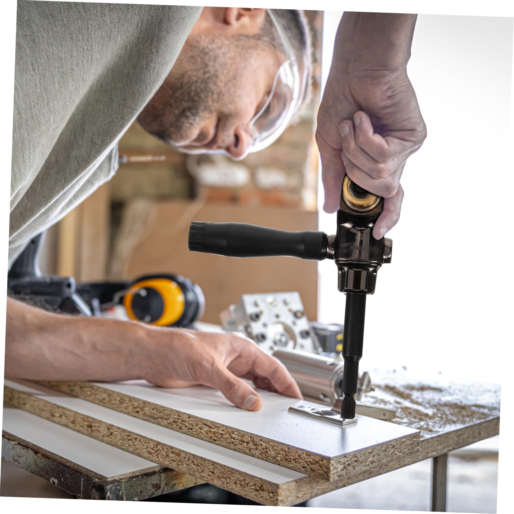 4 Pezzi Prolunga per Avvitatore Adattatore per Cacciavite Ergonomico per Stretti Strumento per Serraggio Spazi Ristetti Efficienza Migliorata e Design Versatile per Lavori