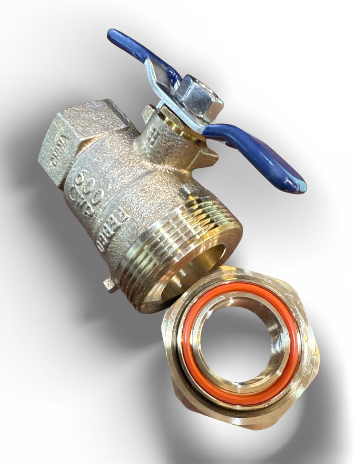 1" U622F Bronze Full Port Female Thread FPT X Female Thread FPT Ball Valve with (1) Union End For Febco