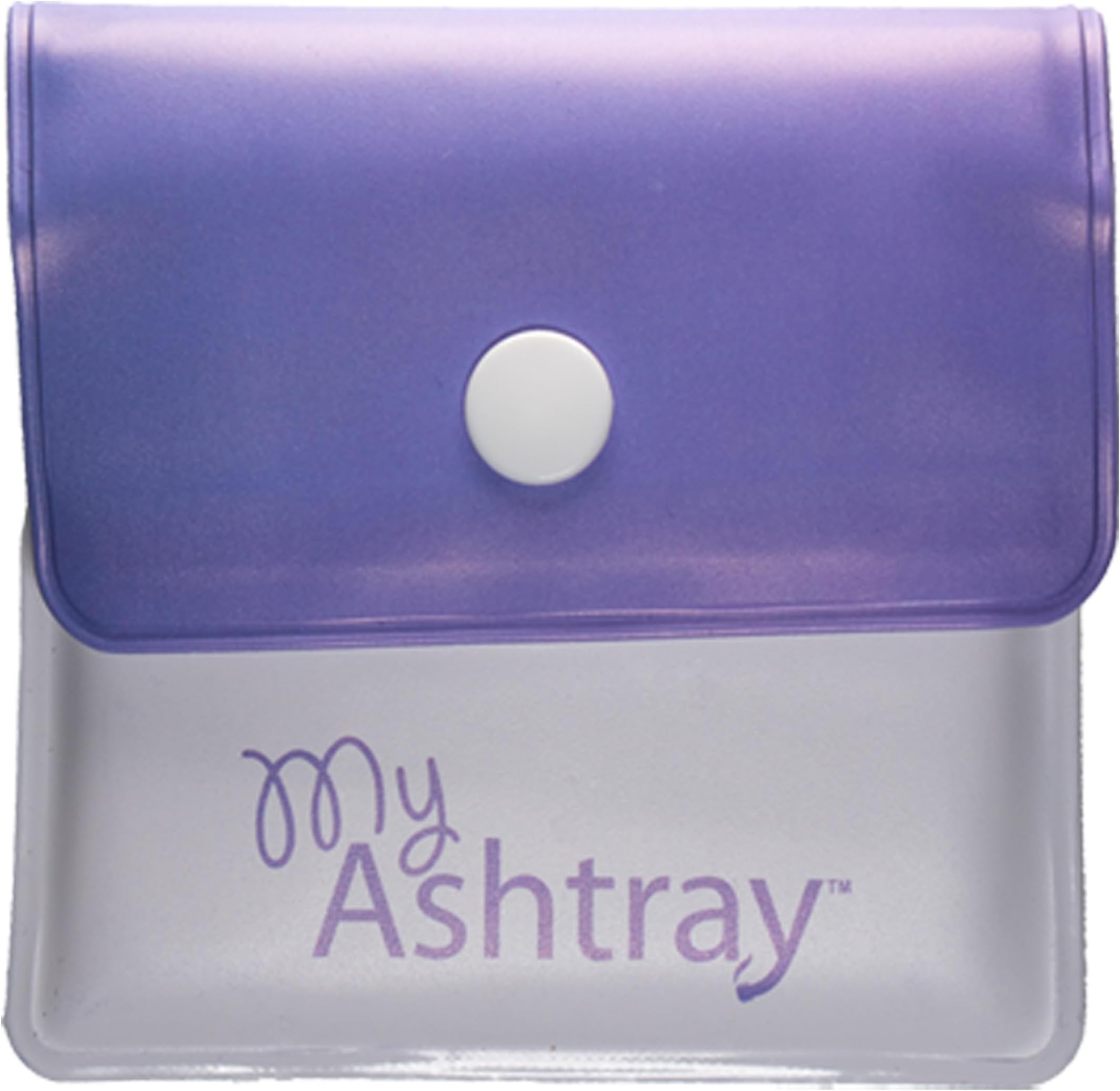 Portable Pocket Ashtray- Smell Proof PVC Small Plastic Wallets with Sturdy Plastic Button, Fireproof Lining, Aluminium Foil, Thermal Foam - Plastic Purse, Lavender Single Pack