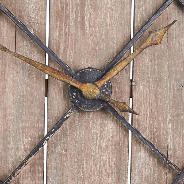 Miniatura 4 de Household Essentials reloj de pared decorativo de tamaño enorme y estilo rústico