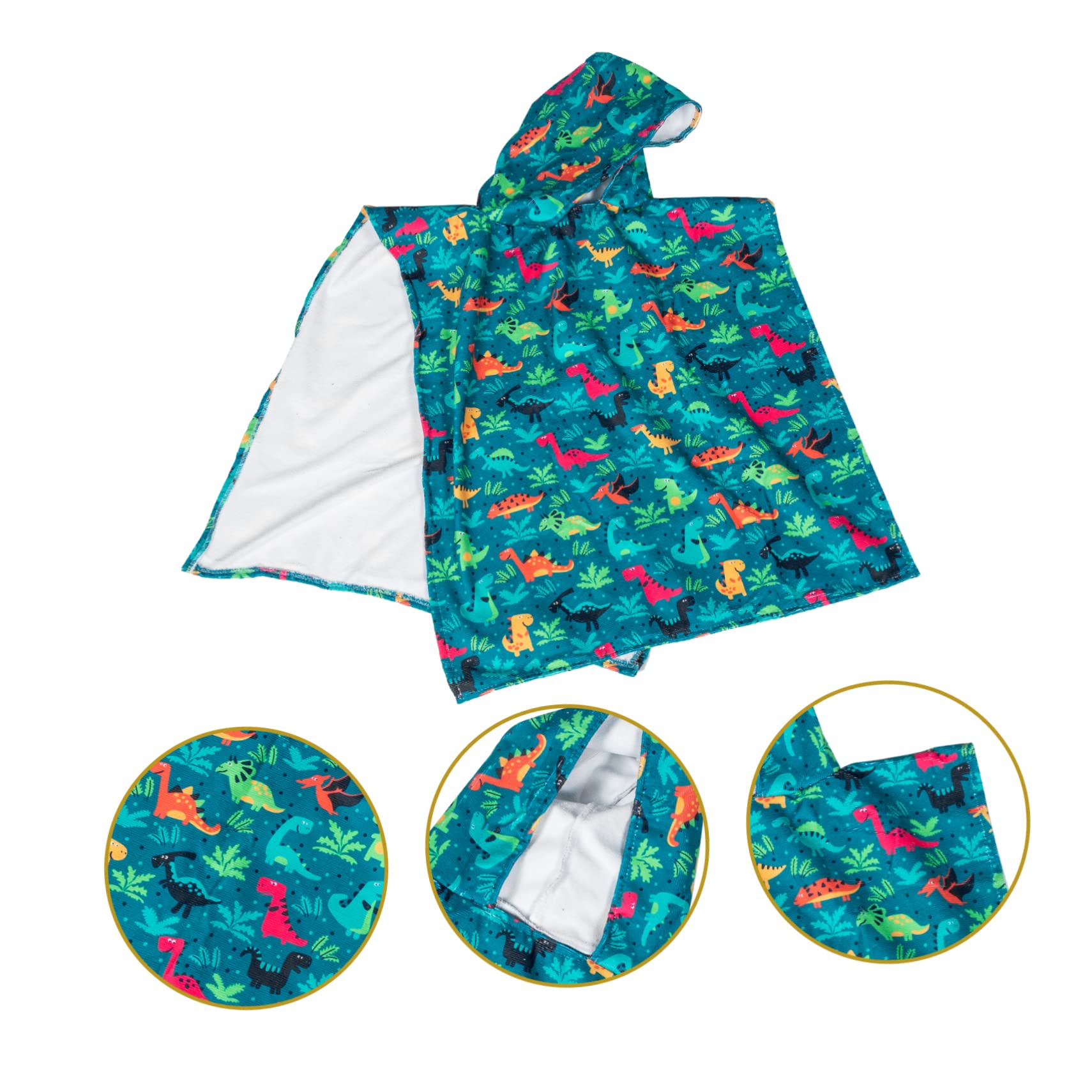 LABRIMP Toalla de Baño Capucha para Niños, de Microfibra Suave y Super Absorbente, Dibujos Animados, para Playa, Piscina y Ducha