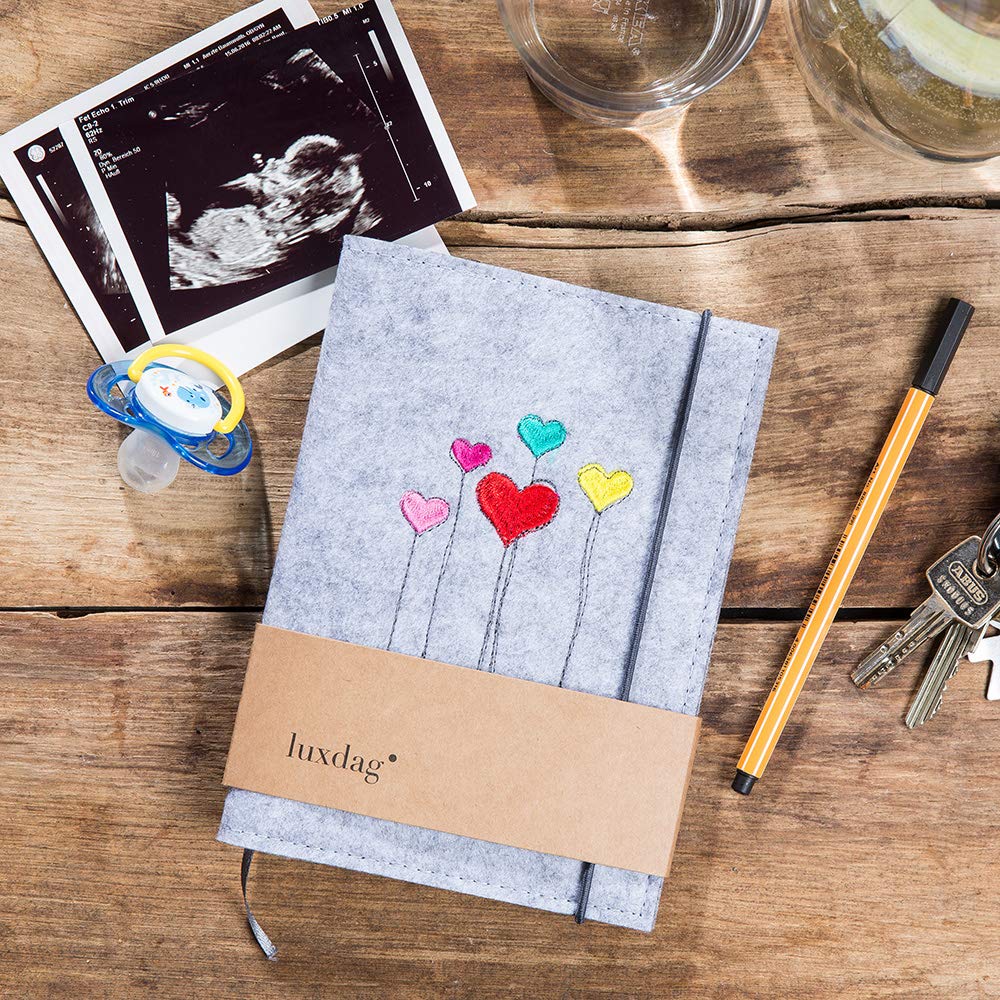 Custodia In Feltro Personalizzata Per Libretto Esami E Passaporto Vaccinazione Bambini – Ricamabile Con Nome E Dati Nascita – Regalo Originale Per Neonati E Future Mamme - 3