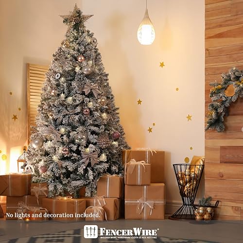 Miniatura 8 de Fencer Wire 6 pies, 928 ramas de abeto nevado North Valley con punta de rama, interior, hogar, oficina, fiesta, decoración de vacaciones, árbol de