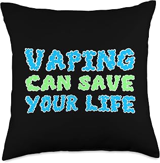 Vaping Can Save Your Life Vapor ECigarette E-Cig Smoking Throw Pillow