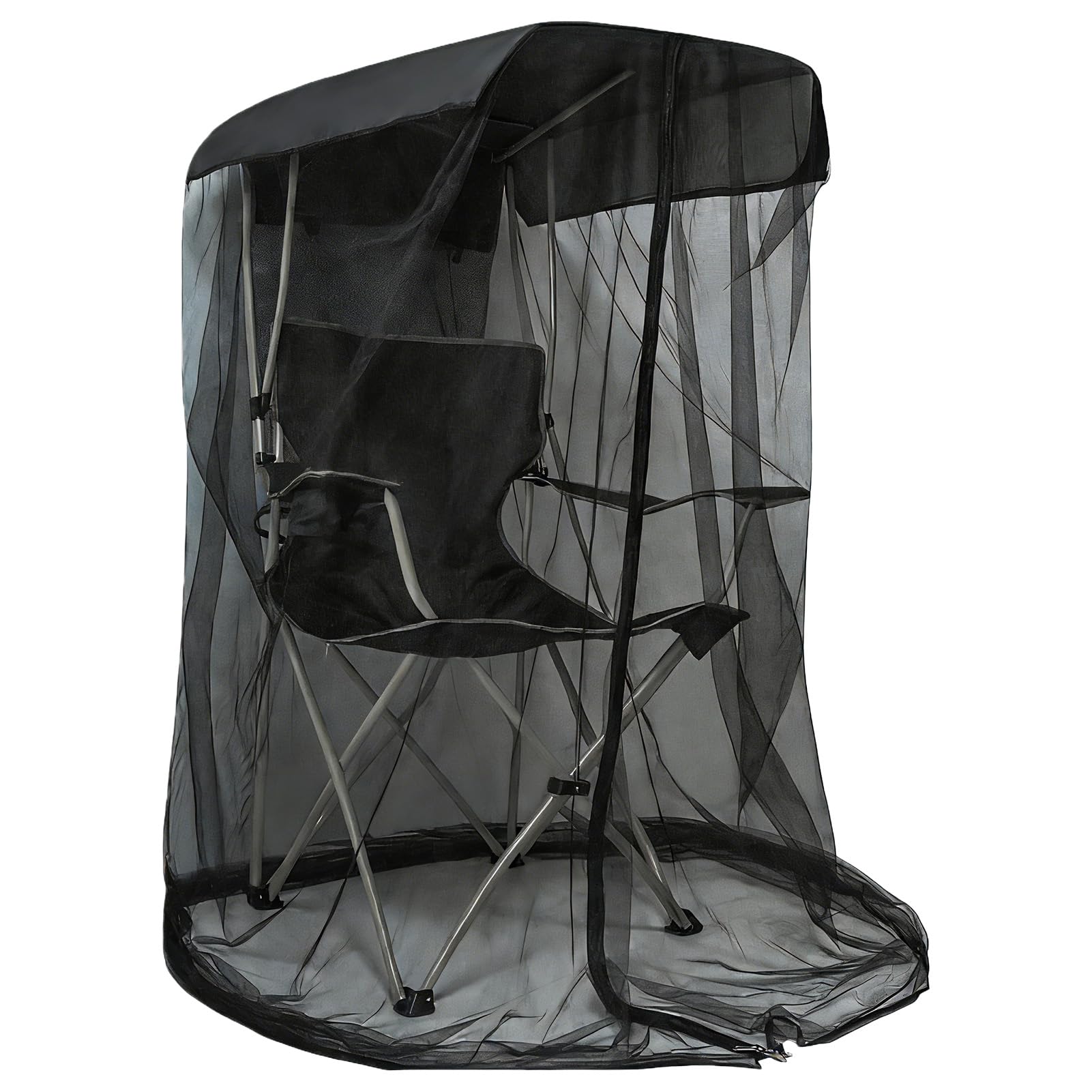 Moustiquaire pour chaise de jardin imperméable tente filet noir 63" H
