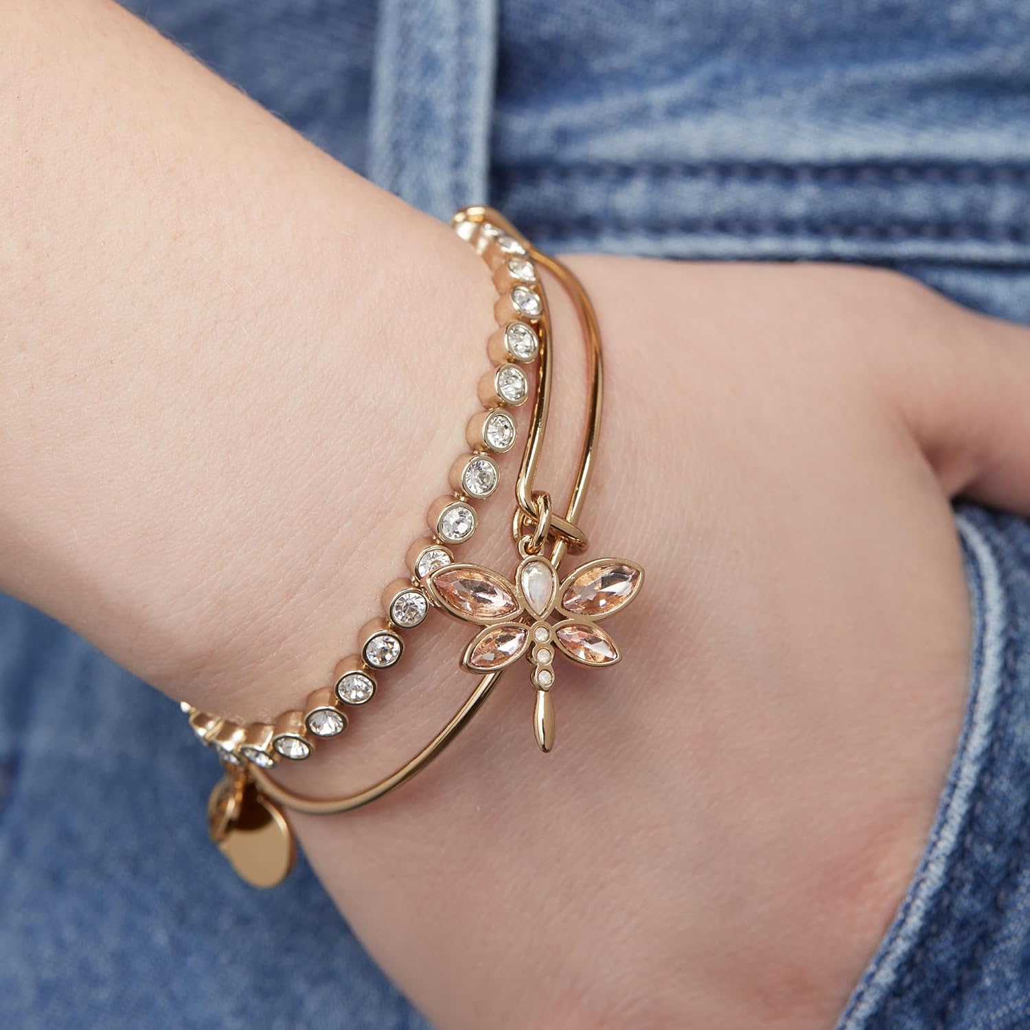 Alex and Ani Crystal Dragonfly Bangle - Image 2