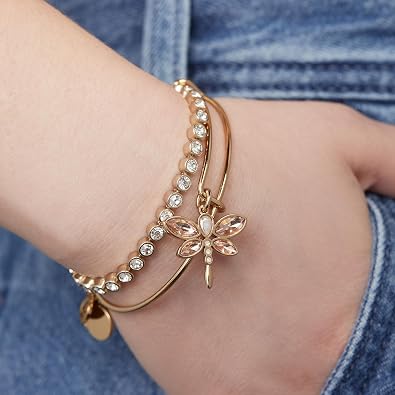 Alex and Ani Crystal Dragonfly Bangle