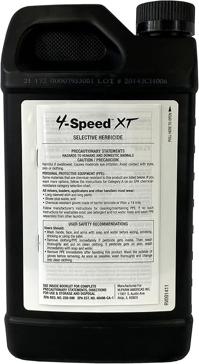 Nufarm 4-Speed XT Herbicide, Superior Broadleaf Weed Control, 32 oz