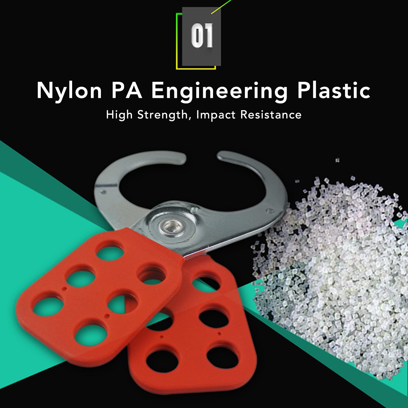 Insulated Padlock Hasp, Accurate Stamping Process Lockout Hasp for Valve Tracks