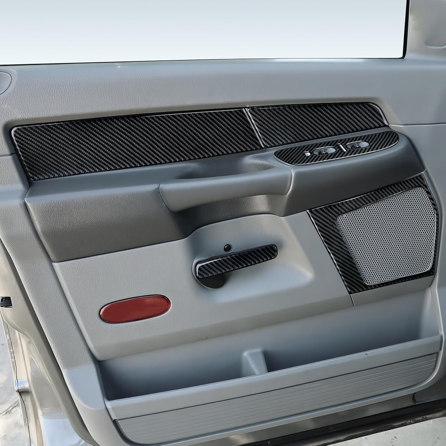 Door Panel Decals for 2002-2008 Dodge Ram 1500 2500 3500 Accessories Carbon Fiber Interior Stickers