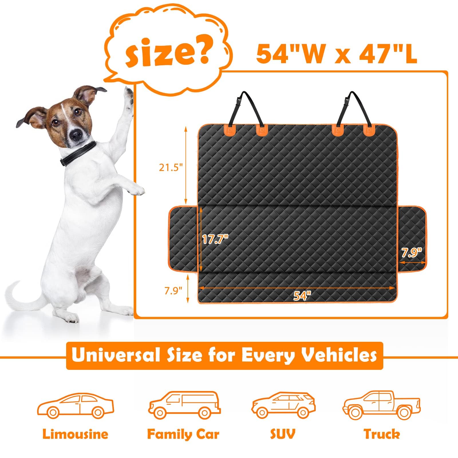 Hundedecke Auto Rückbank für MG 4 Electric 2022-2025, Schondecke Rückbank Wasserdicht Kratzfest Reißfest rutschfest Schutzmatte, Hundezubehör,Grey