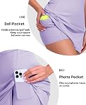 JoyGirl Robe de tennis en col carré pour femmes manches courtes Robes de golf avec short Robe athlétique à fente latérale avec poches