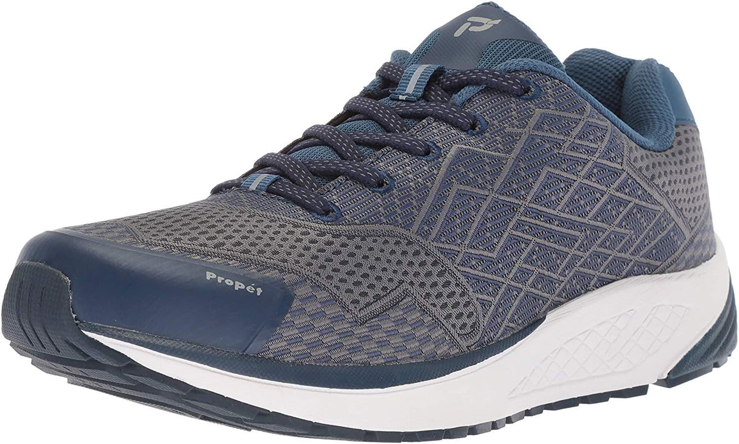 Propét Men One Running Shoe, Navy/Grey, 16 D US