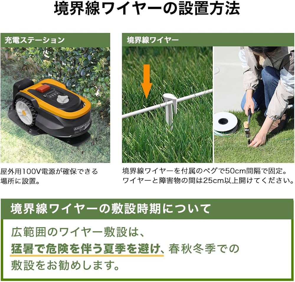 Amazon.co.jp: HAIGE(ハイガー) 全自動ロボット芝刈り機 カルン302
