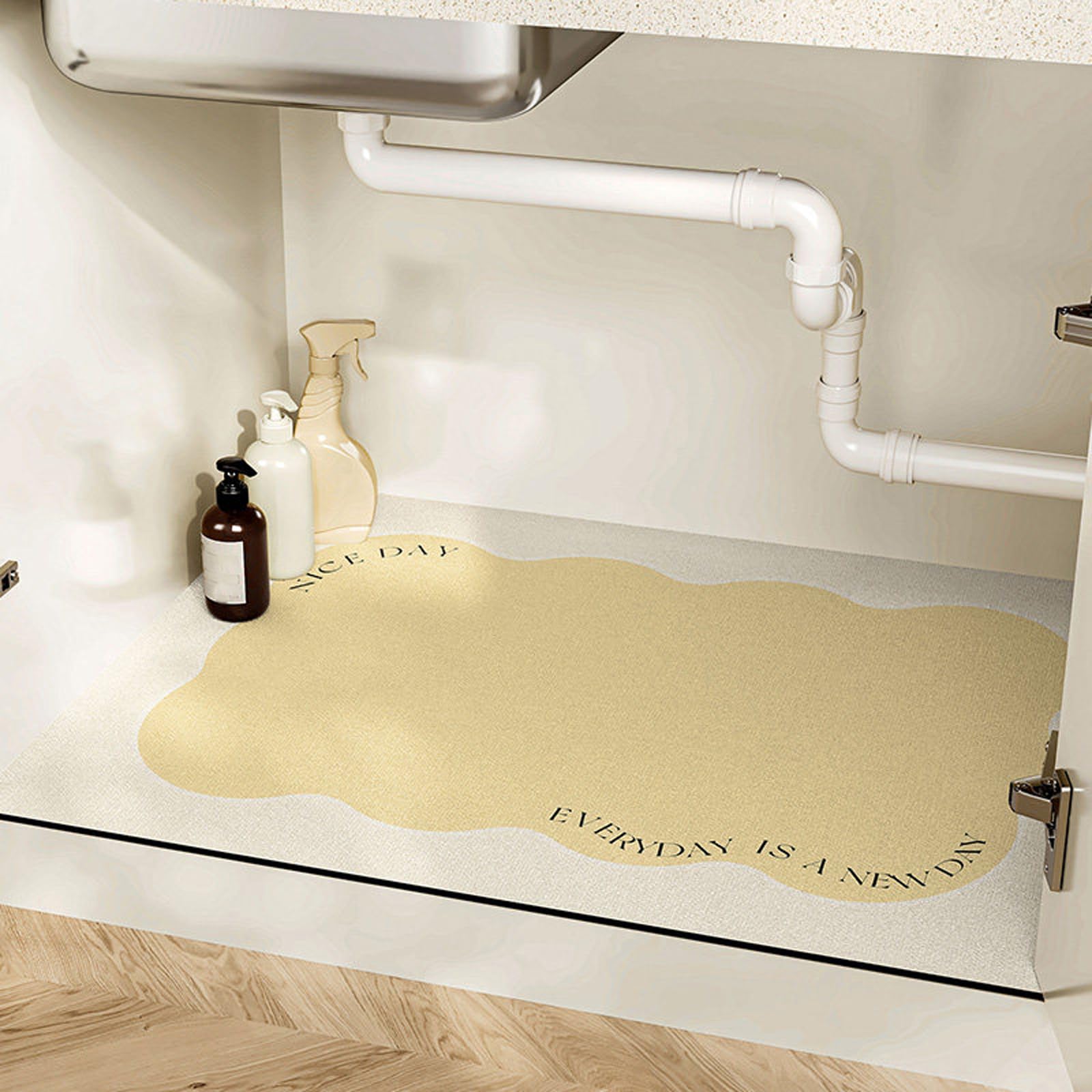 Protector cajones cocina impermeable y alfombrilla de silicona para cuidar tus muebles de goteos