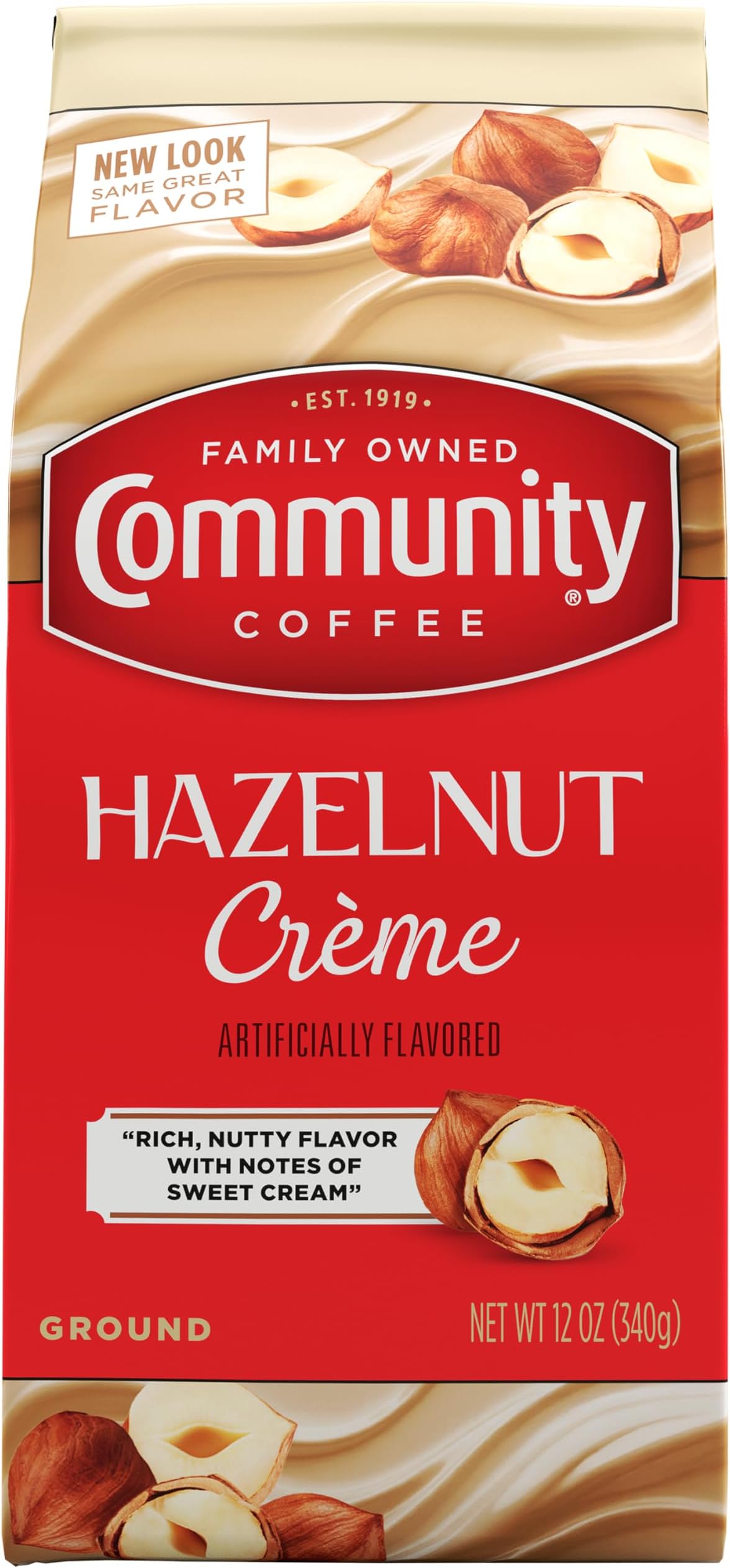 Community Coffee Hazelnut Creme Flavored 12 Ounce, Medium Roast Ground Coffee, 12 Ounce Bag (Pack of 1)